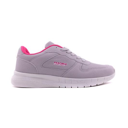 Pasomia 011 Women Sport Sneakers for walking, Gray Fuchsia