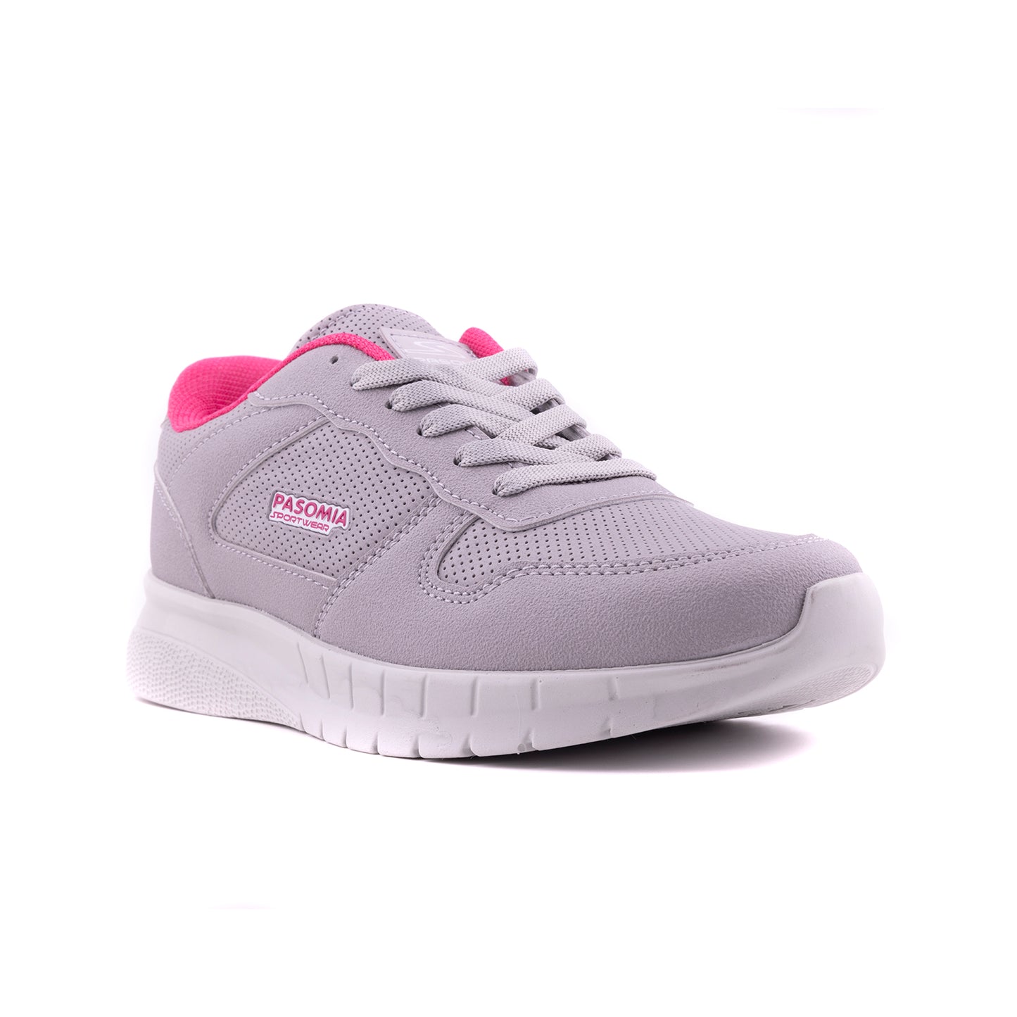 Pasomia 011 Women Sport Sneakers for walking, Gray Fuchsia