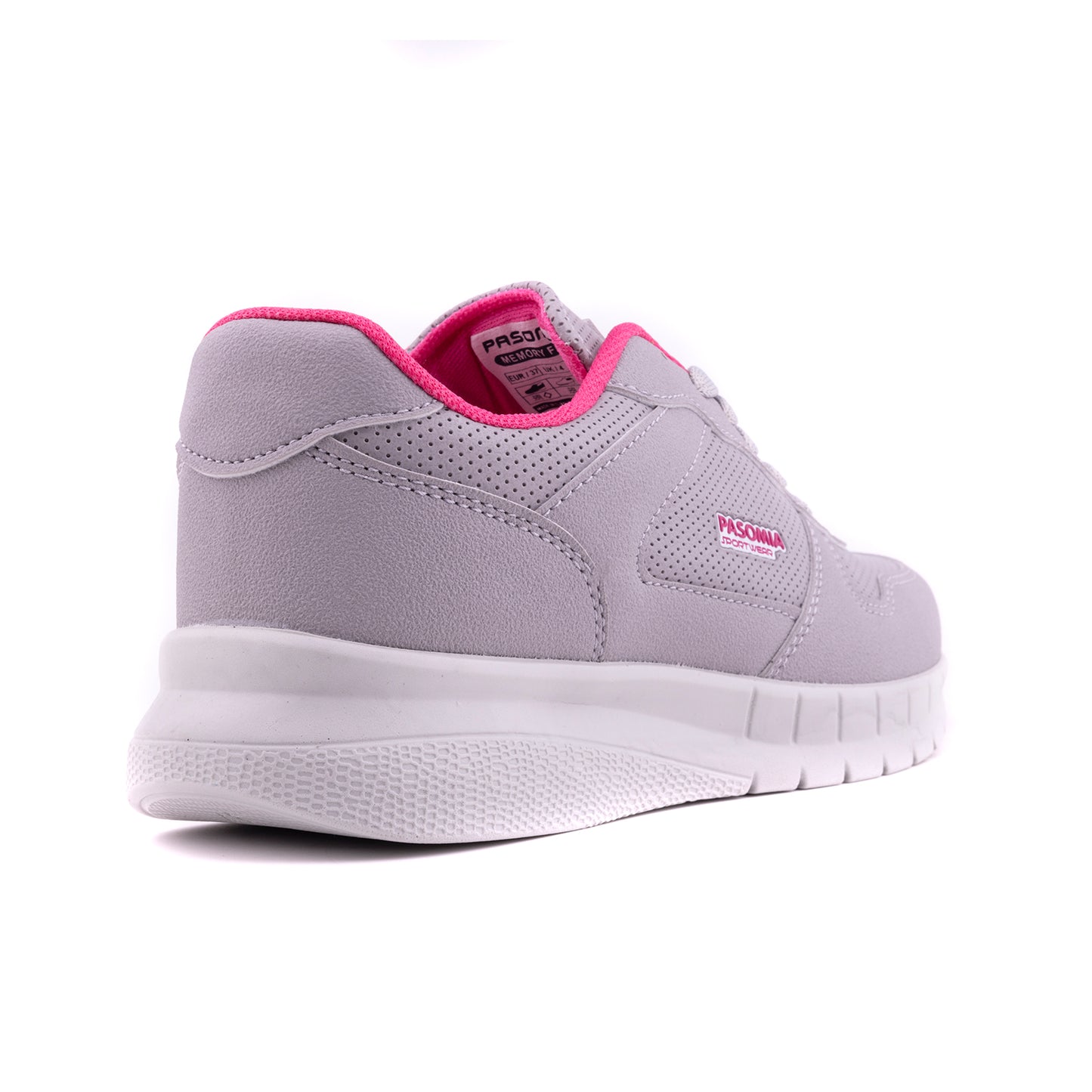 Pasomia 011 Women Sport Sneakers for walking, Gray Fuchsia