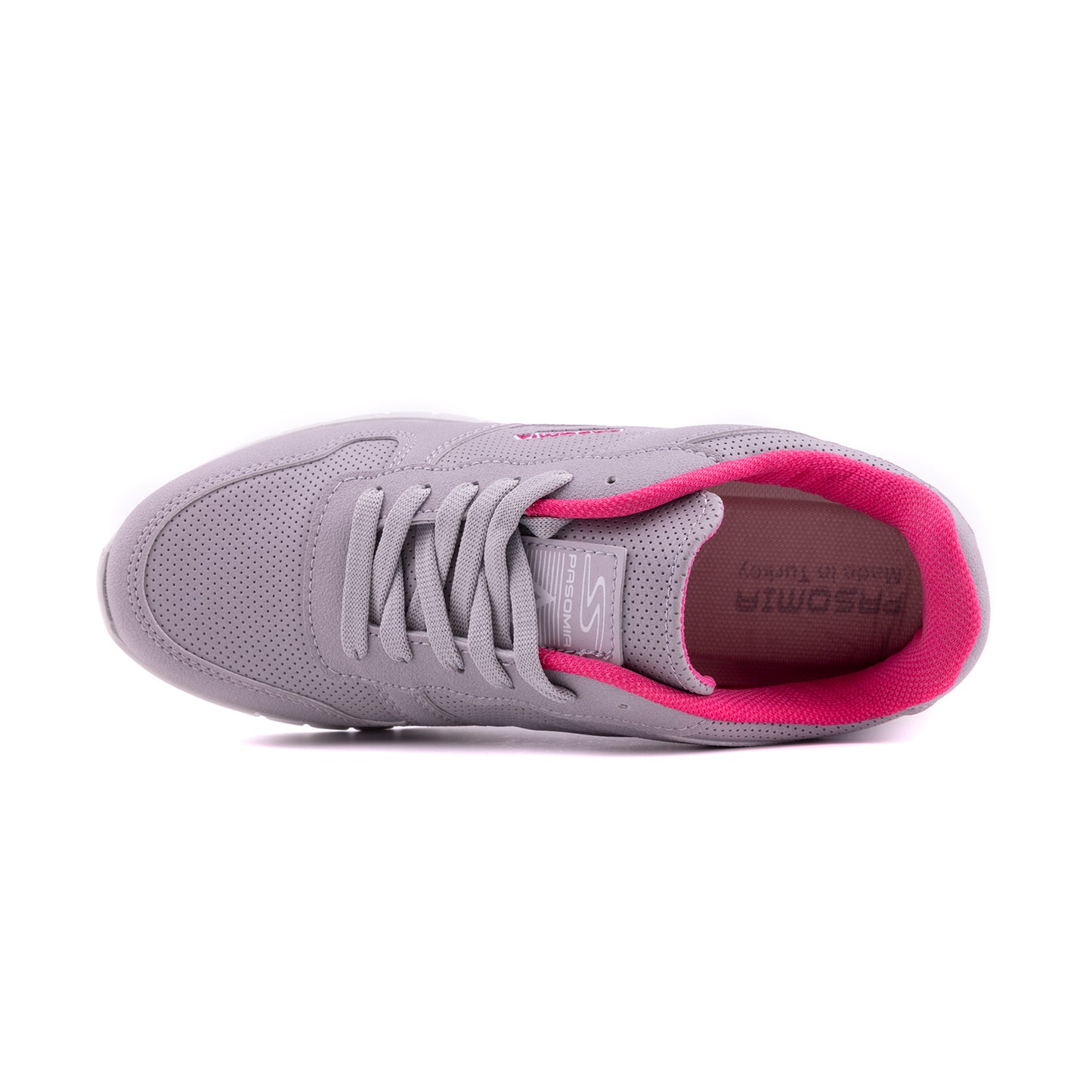 Pasomia 011 Women Sport Sneakers for walking, Gray Fuchsia