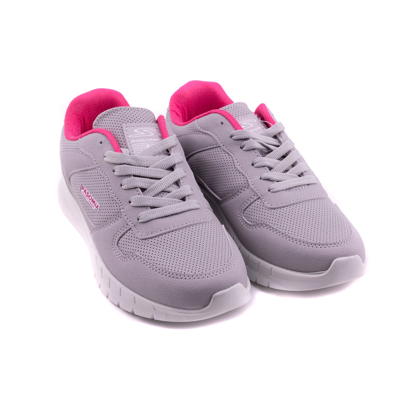 Pasomia 011 Women Sport Sneakers for walking, Gray Fuchsia