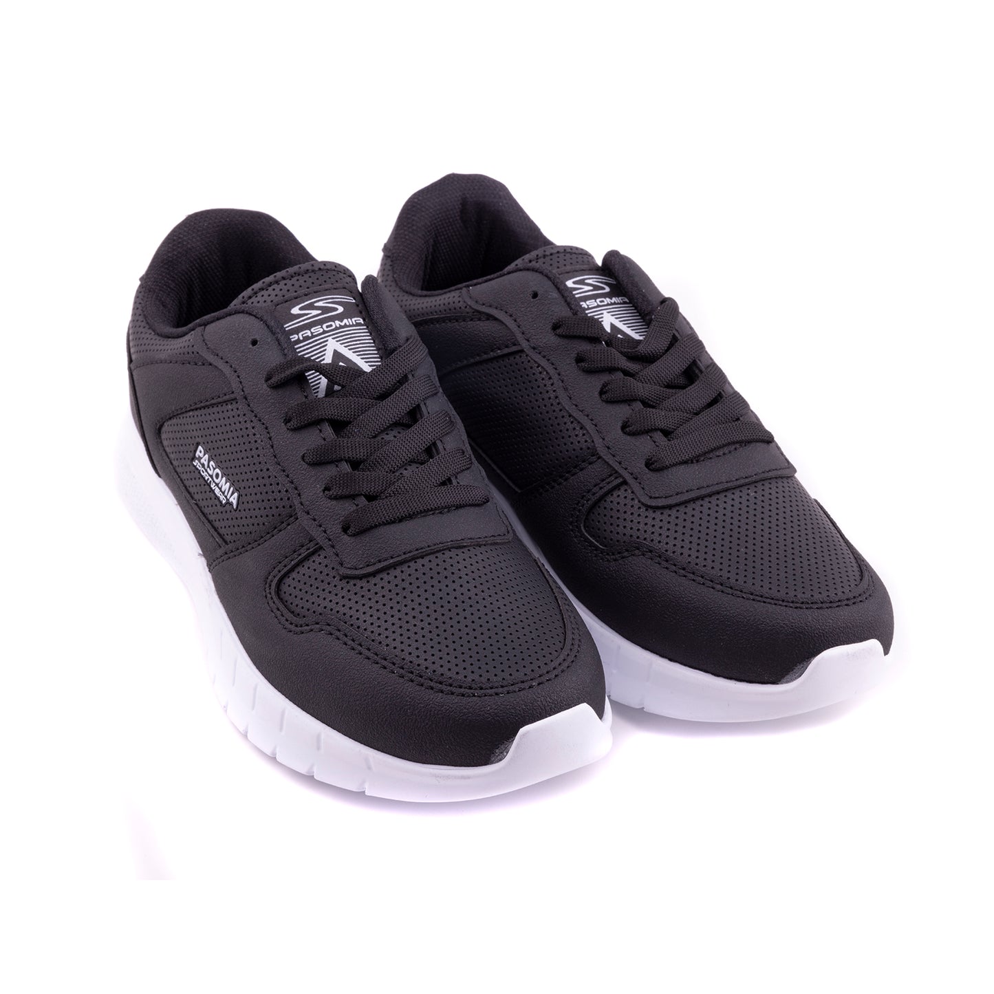 Pasomia 011 Women Sport Sneakers for walking, Black White