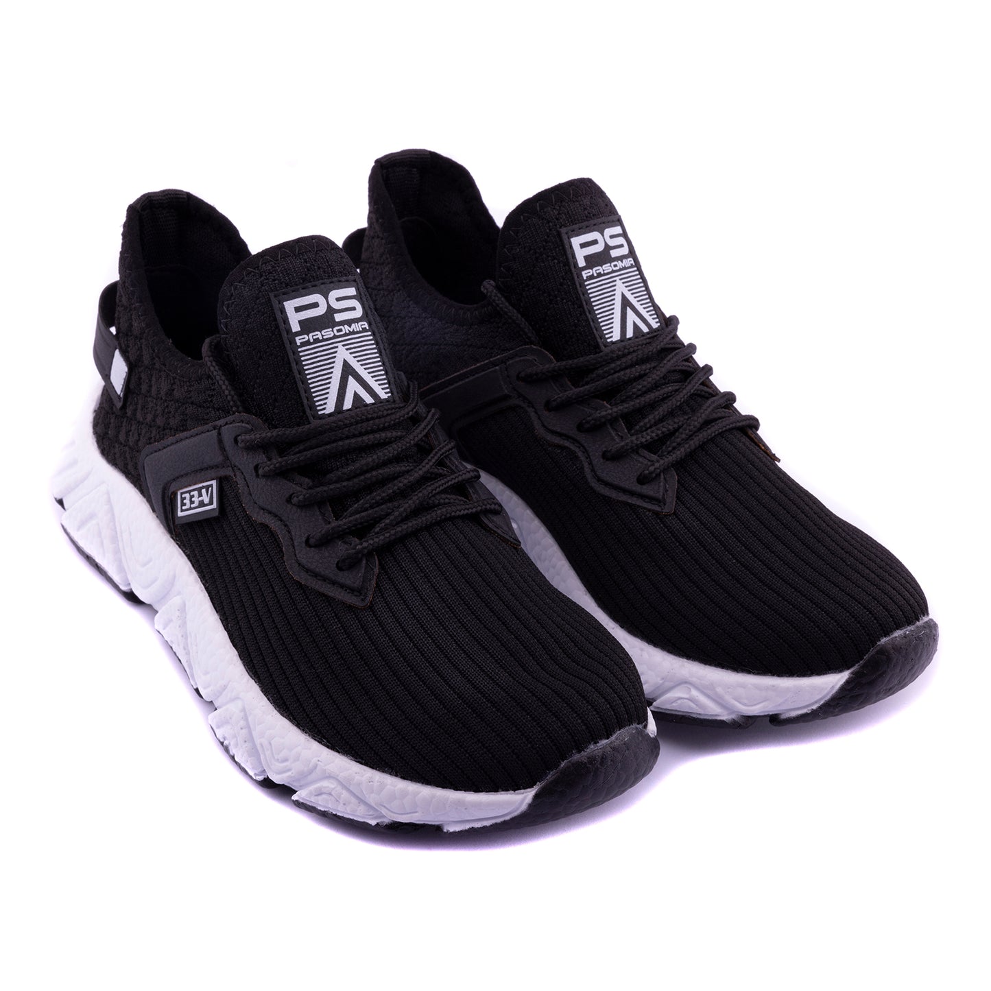 Pasomia 040 Women Sport Sneakers for walking, Black White