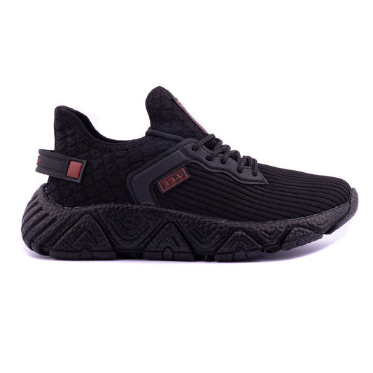 Pasomia 040 Women Sport Sneakers for walking, Black Red