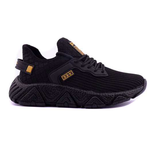 Pasomia 040 Women Sport Sneakers for walking, Black Yellow