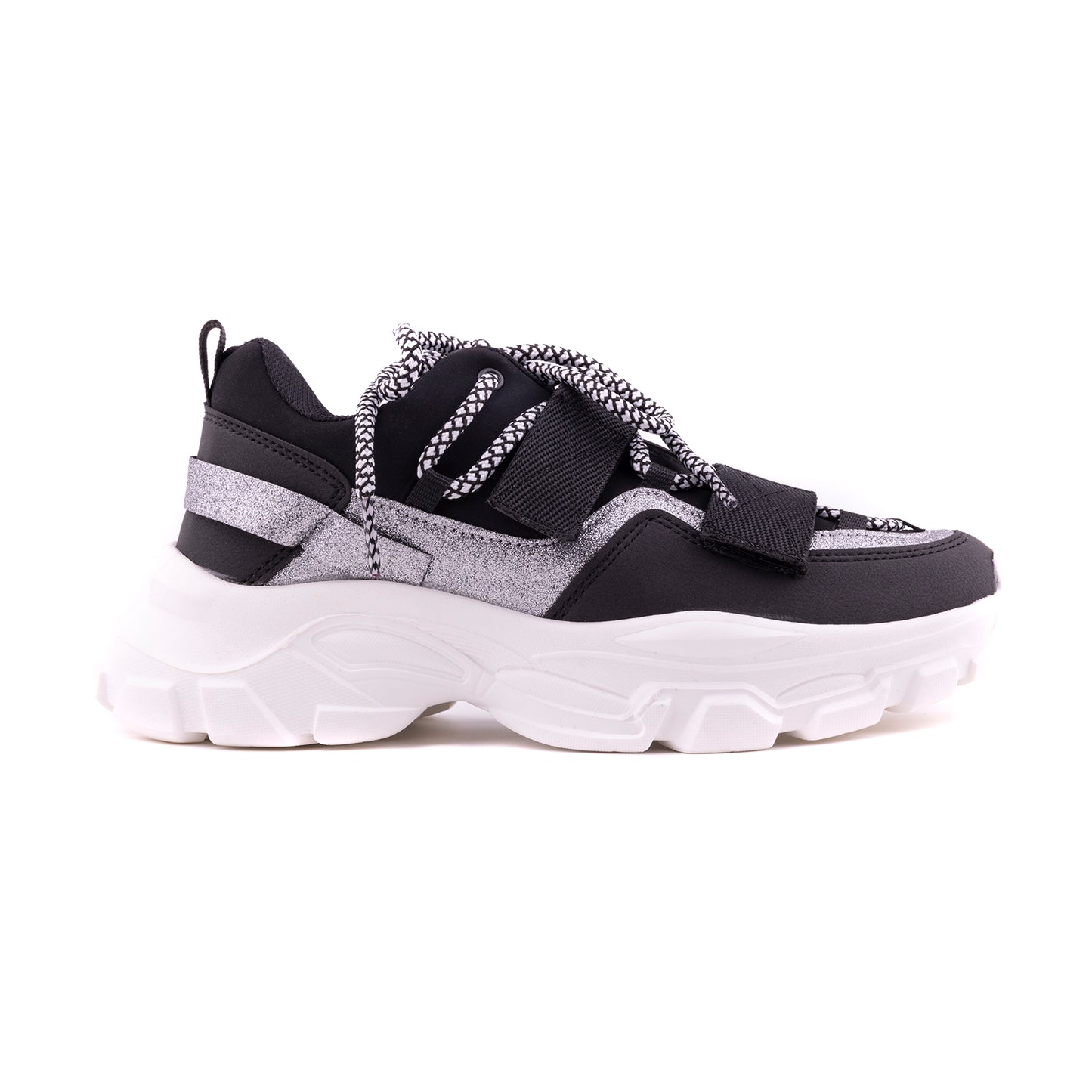 Pasomia 075 Women Sport Sneakers for walking, Black White