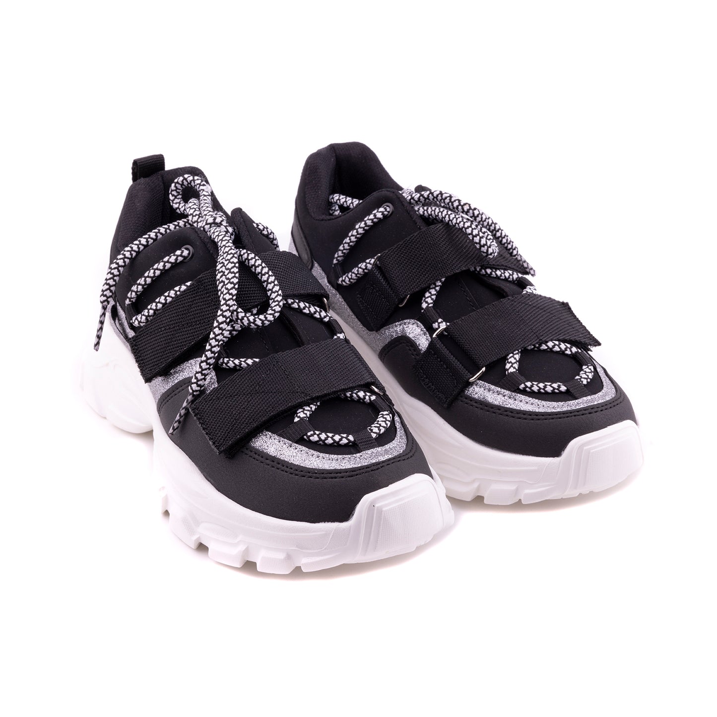 Pasomia 075 Women Sport Sneakers for walking, Black White