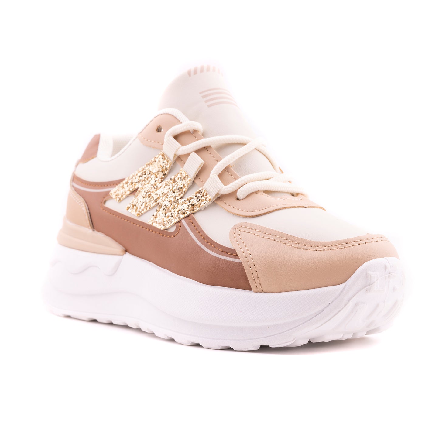 Women Sport Sneakers, Beige Khaki