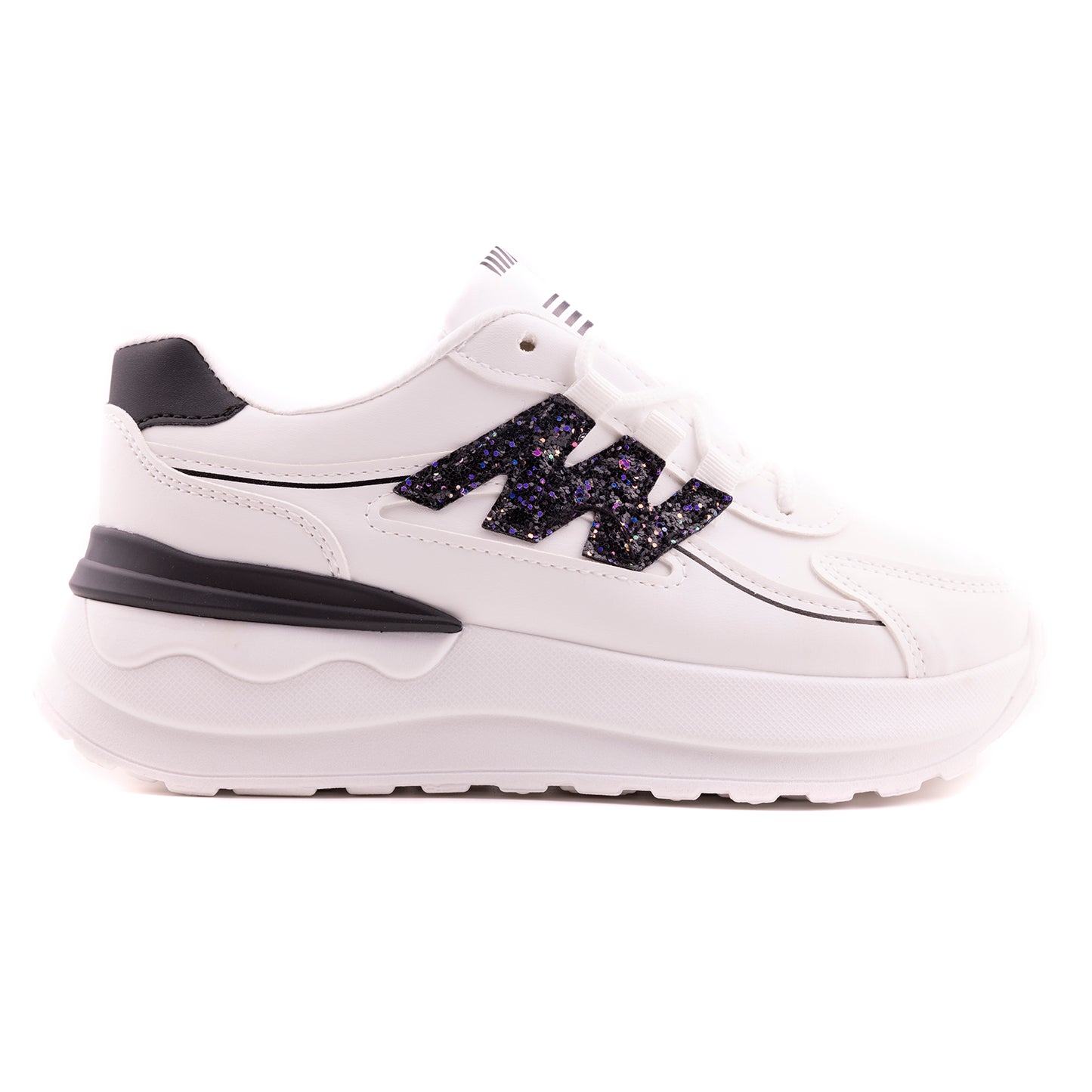 Women Sport Sneakers, White Black