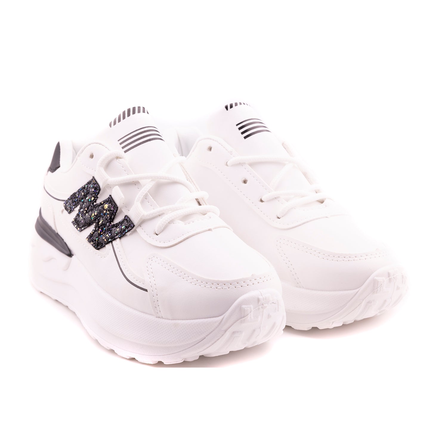 Women Sport Sneakers, White Black