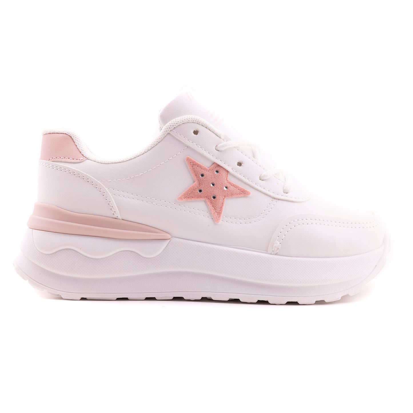 Women Sport Shoes, White Pink