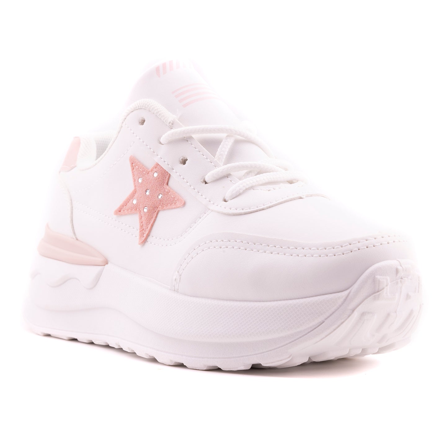 Women Sport Shoes, White Pink