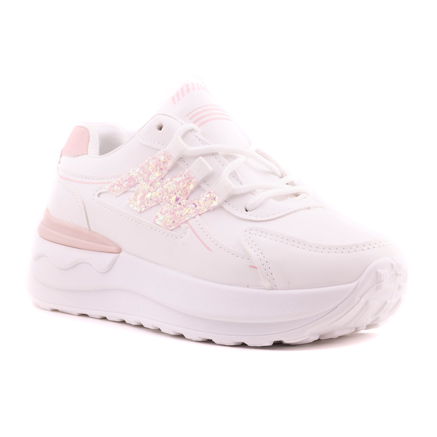 Women Sport Sneakers, White Pink