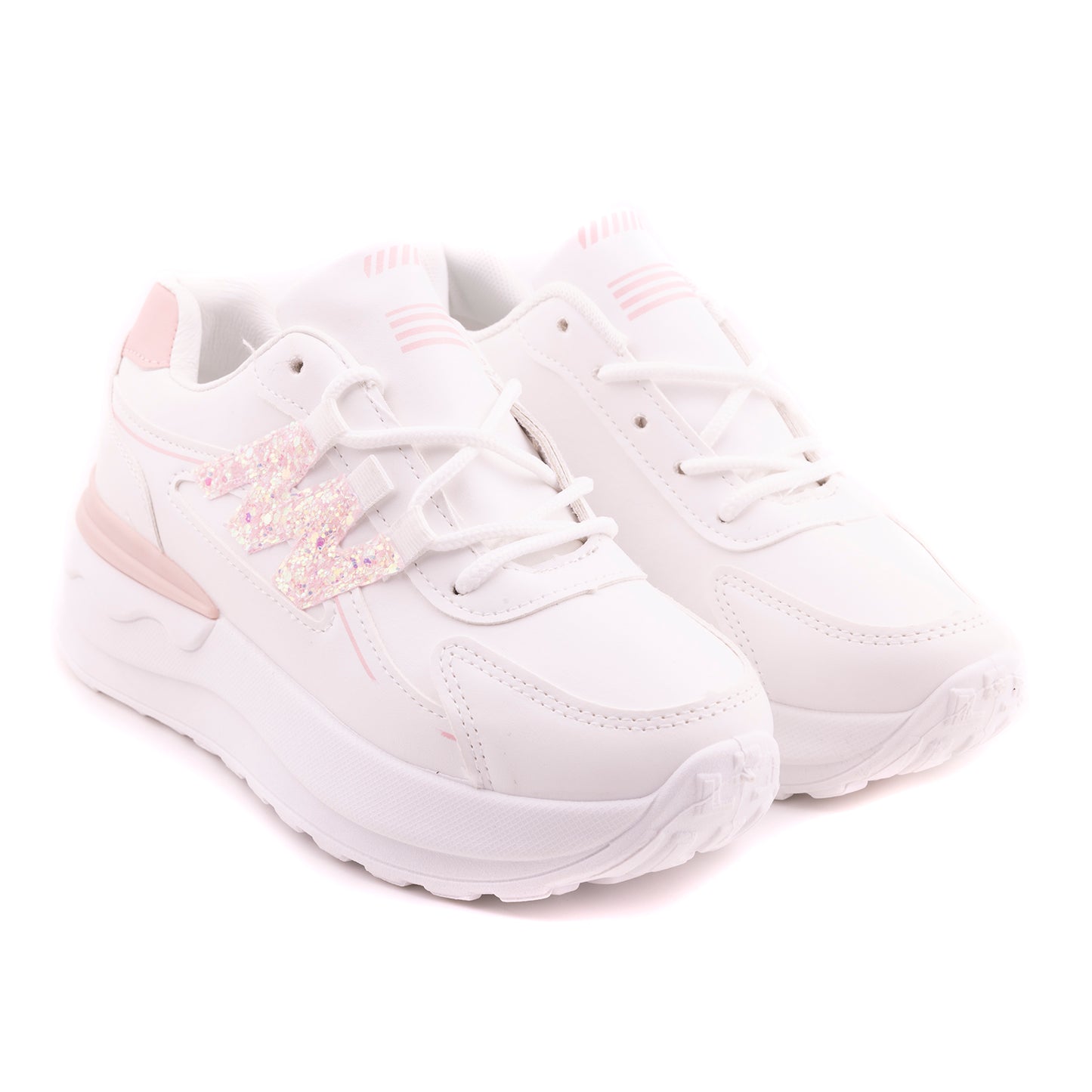 Women Sport Sneakers, White Pink