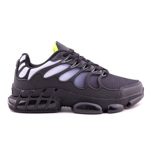 Men Sport Sneakers, A-M 108, Black White