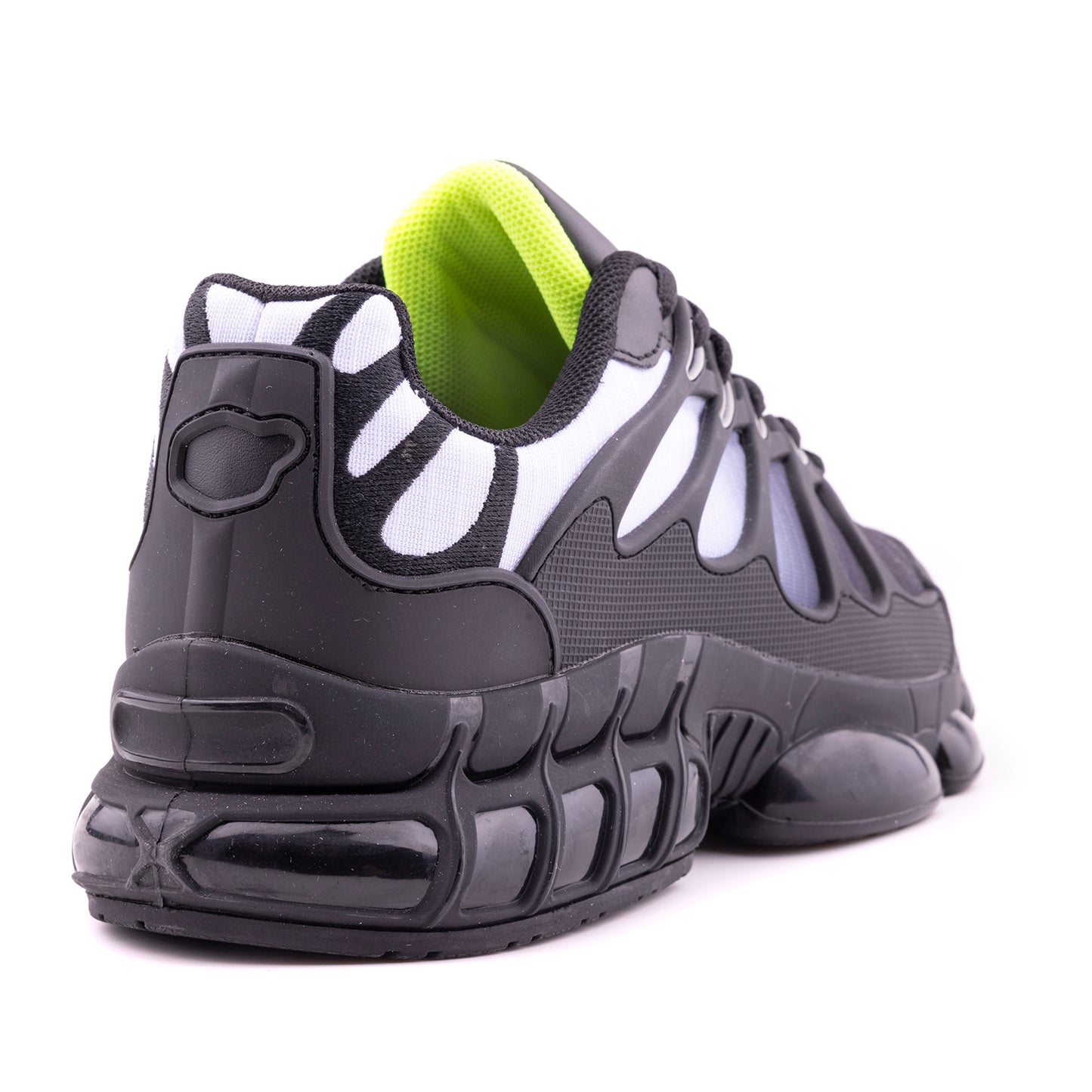 Men Sport Sneakers, A-M 108, Black White