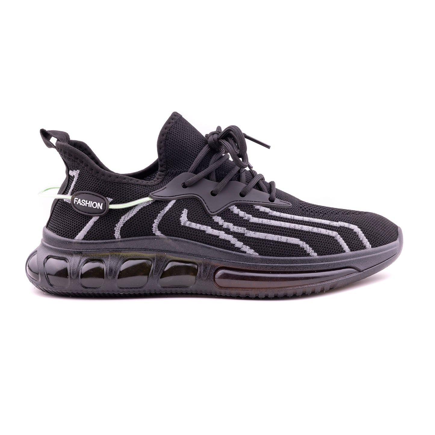 Men Sport Sneakers, A-M 111, Black