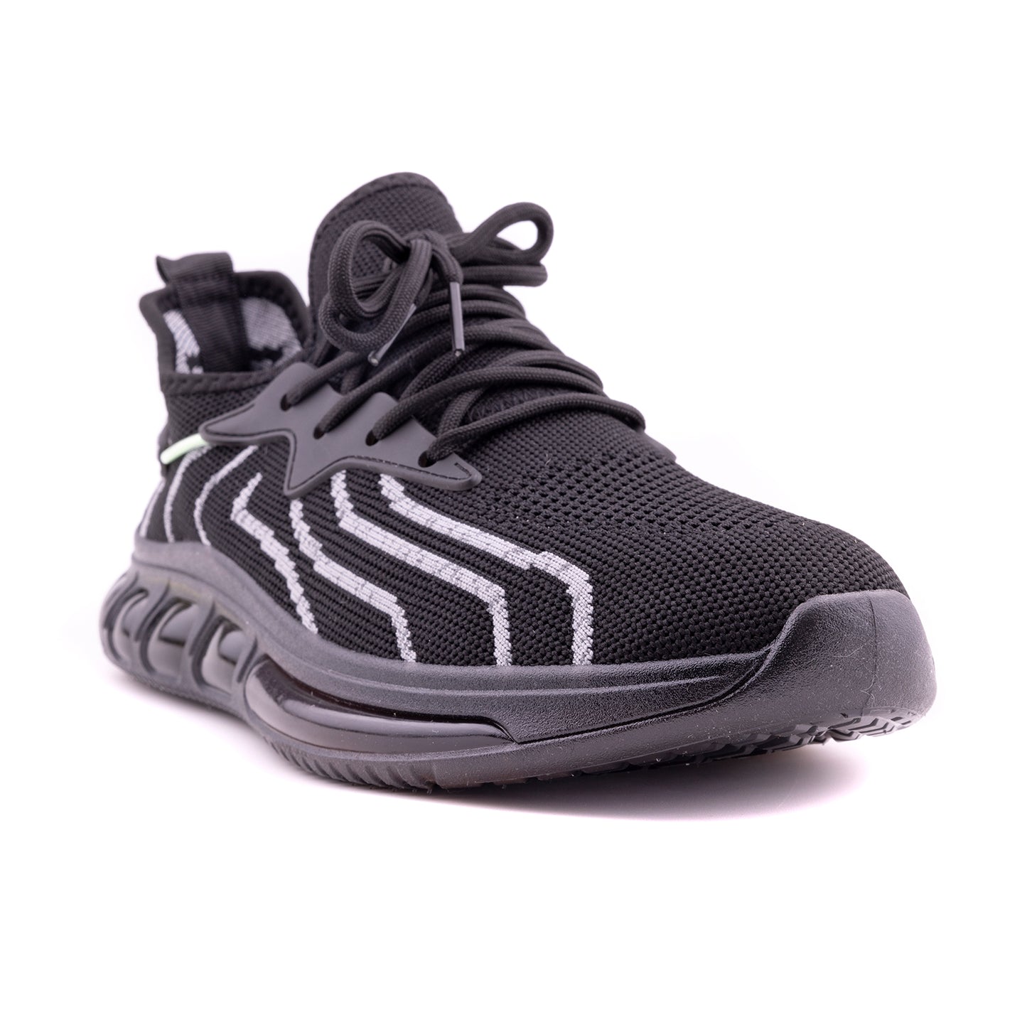 Men Sport Sneakers, A-M 111, Black